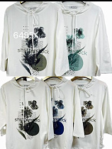 Свитер Gertie 6485 white-d.green - делук