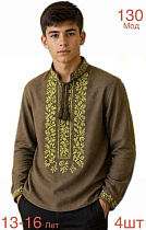 Вышиванка Надийка ND1499-130 brown - делук