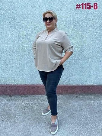 Блузка Bat 115-6 beige - делук
