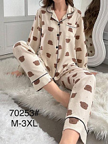 Пижама Estima 70253 beige - делук