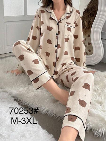 Пижама Estima 70253 beige - делук