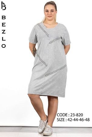 Платье Alberk 23-820 grey - делук