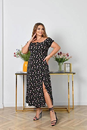 Платье Arina 2465-1 black - делук