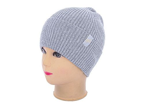 Шапка Angelica FN004-4 l.grey - делук