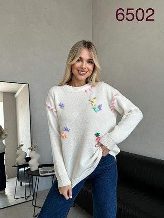Свитер Met&March 6502 white - делук