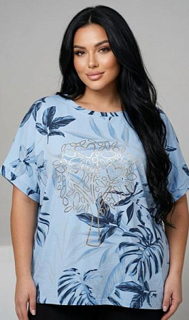 Футболка Levisha 26025 l.blue - делук