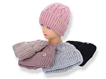 Шапка Angelica PJW001-1 на флісі mix Шапка Angelica PJW001-1 на флісі mix - делук