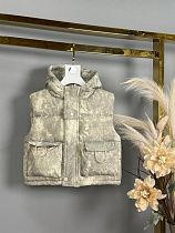 Жилетка Delfinka 8160 beige - делук