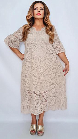 Платье Romeo Life RL1234 beige - делук