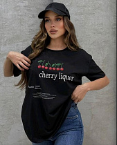 Футболка Lora LR1150 black - делук