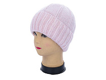 Шапка Angelica Ангора на флісі 2006-9 pink - делук