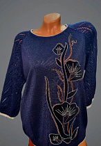 Свитер Julia JL1028 navy - делук