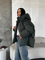 Пуховик Trend 2540 green - делук