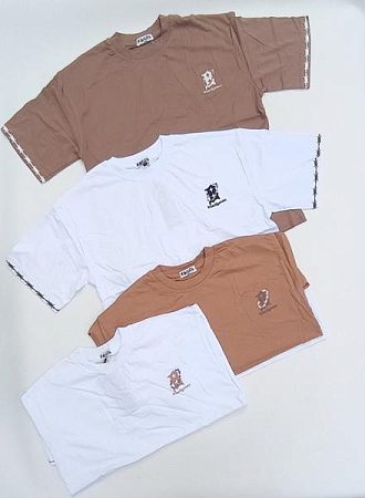 Футболка Meloria 3745 white-beige - делук