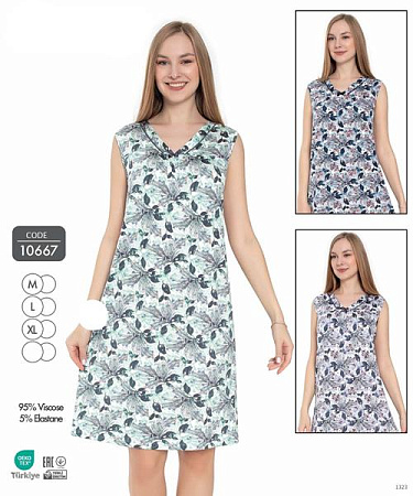 Ночнушка Cotpark 10667 green - делук