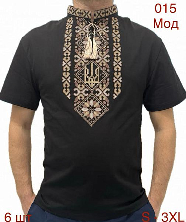 Вышиванка Надийка ND777-015 black - делук