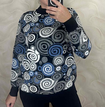 Свитер Levisha 24075 black-blue - делук