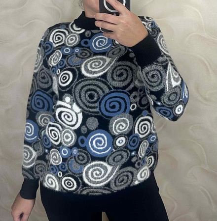 Свитер Levisha 24075 black-blue - делук