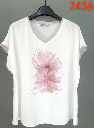Футболка Lida 2436 white - делук