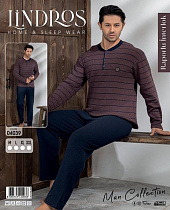 Пижама Lindros 04039 brown - делук