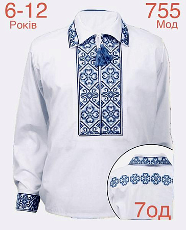 Вышиванка Надийка ND837-755 white - делук