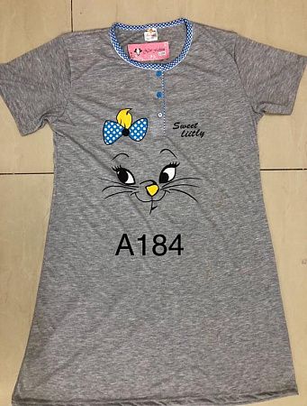 Ночнушка Xyen A184 grey - делук