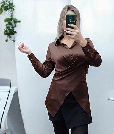 Блузка Nefertiti 1655 brown - делук