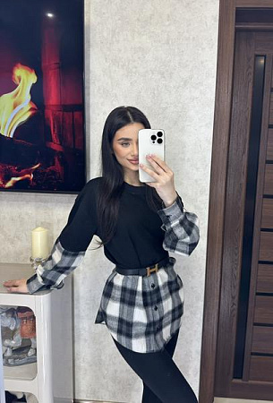 Рубашка Valentina 7 black - делук