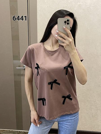 Футболка Fsn 6441 d.beige - делук