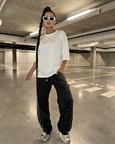 Штаны Спорт Karon 7164 black - делук