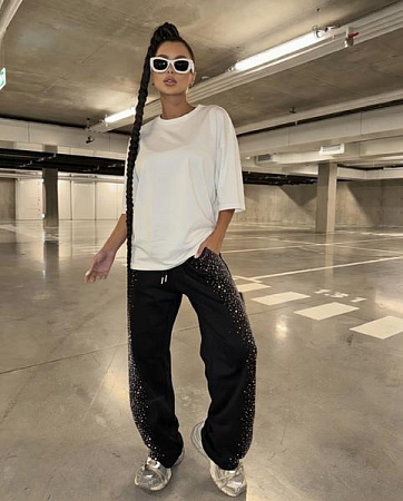 Штаны Спорт Karon 7164 black - делук