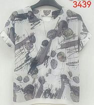 Футболка Lida 3439 white-grey - делук