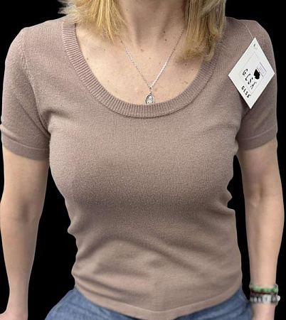 Футболка Elena&Vika 26114 d.beige - делук