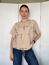 Футболка Fsn 6535 beige - делук