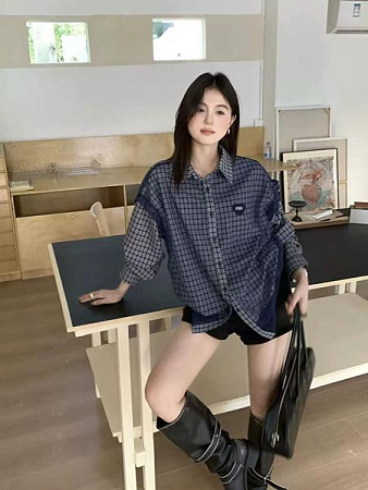 Рубашка Style Nadezhda 8616 blue - делук