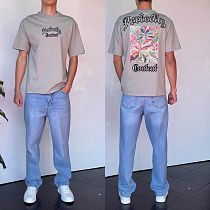 Футболка Three Black 2195 grey - делук