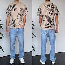 Футболка Three Black 2121 beige - делук
