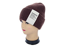 Шапка Angelica Кашемір 002-4 d.brown - делук