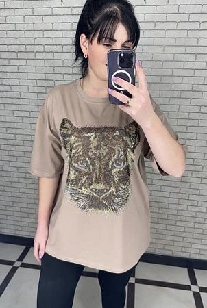 Футболка Levisha 250101 beige - делук