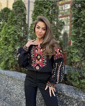 Вышиванка Miki Maki MM283 black - делук