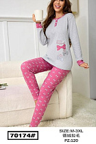 Пижама Estima 70174 grey-fuchsia - делук