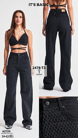 Джинсы Jeans Style 2478-1 black - делук