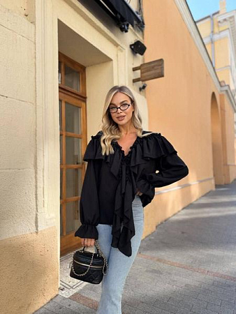 Блузка Arina 1645 black - делук