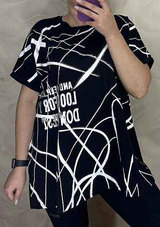 Футболка Levisha 26009 black - делук