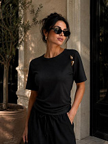 Футболка New Season F052 black - делук