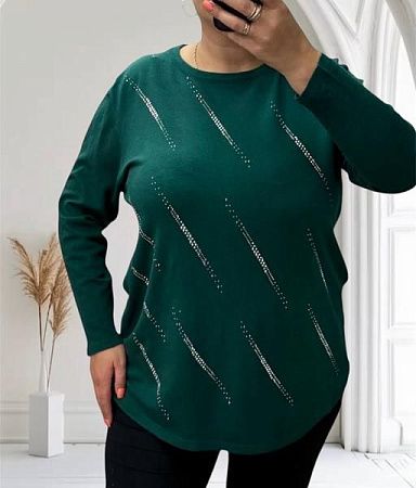 Свитер Levisha 25222 green - делук