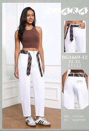 Джинсы Jeans Club BG1669-12 white - делук