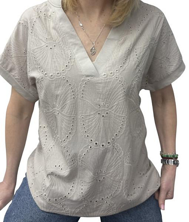 Футболка Elena&Vika 26004 l.beige - делук