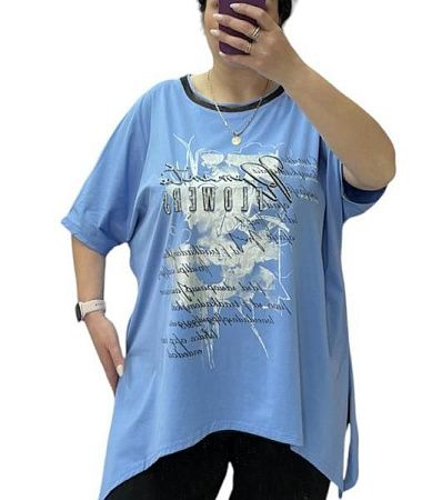 Футболка Elena&Vika 25318 l.blue - делук