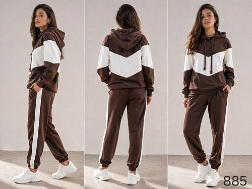 Костюм Спорт Loren 885 brown-white - делук